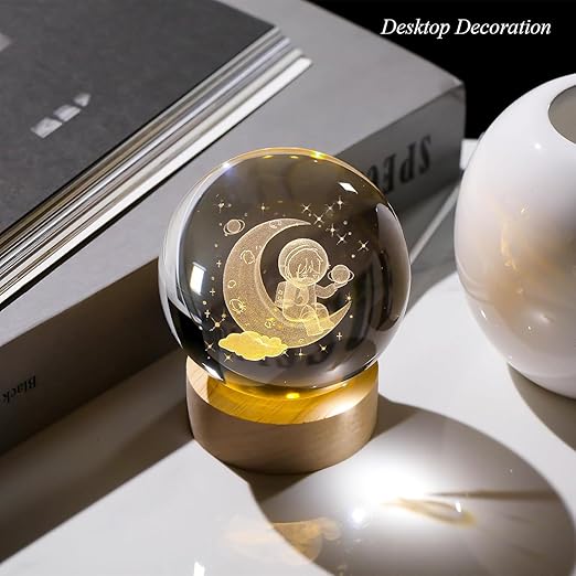 گوی بلورین چراغدار طرح کره زمین 