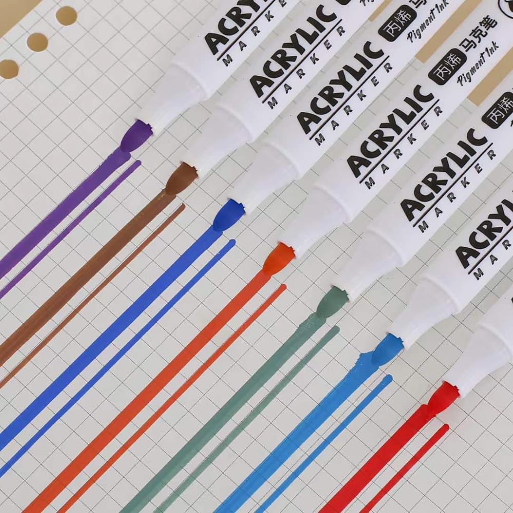 ماژیک نقاشی اکریلیک 12 رنگ استوانه