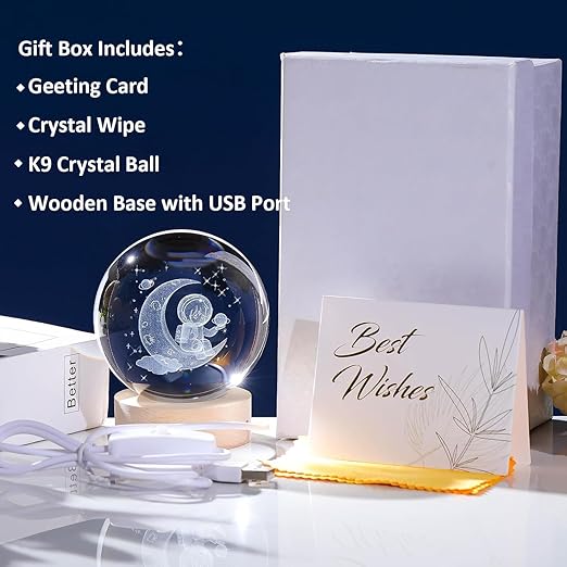 گوی بلورین چراغدار طرح کره زمین 