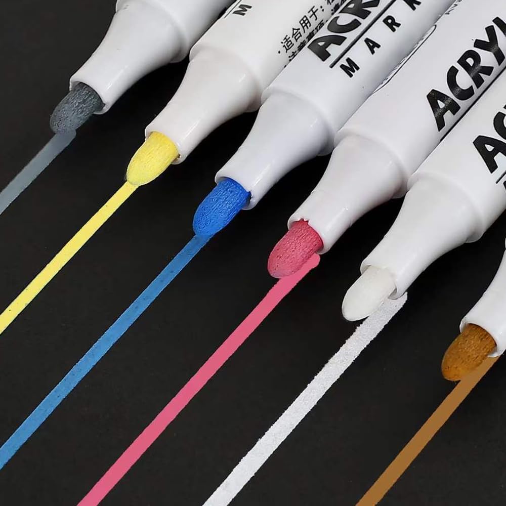 ماژیک نقاشی اکریلیک 12 رنگ استوانه