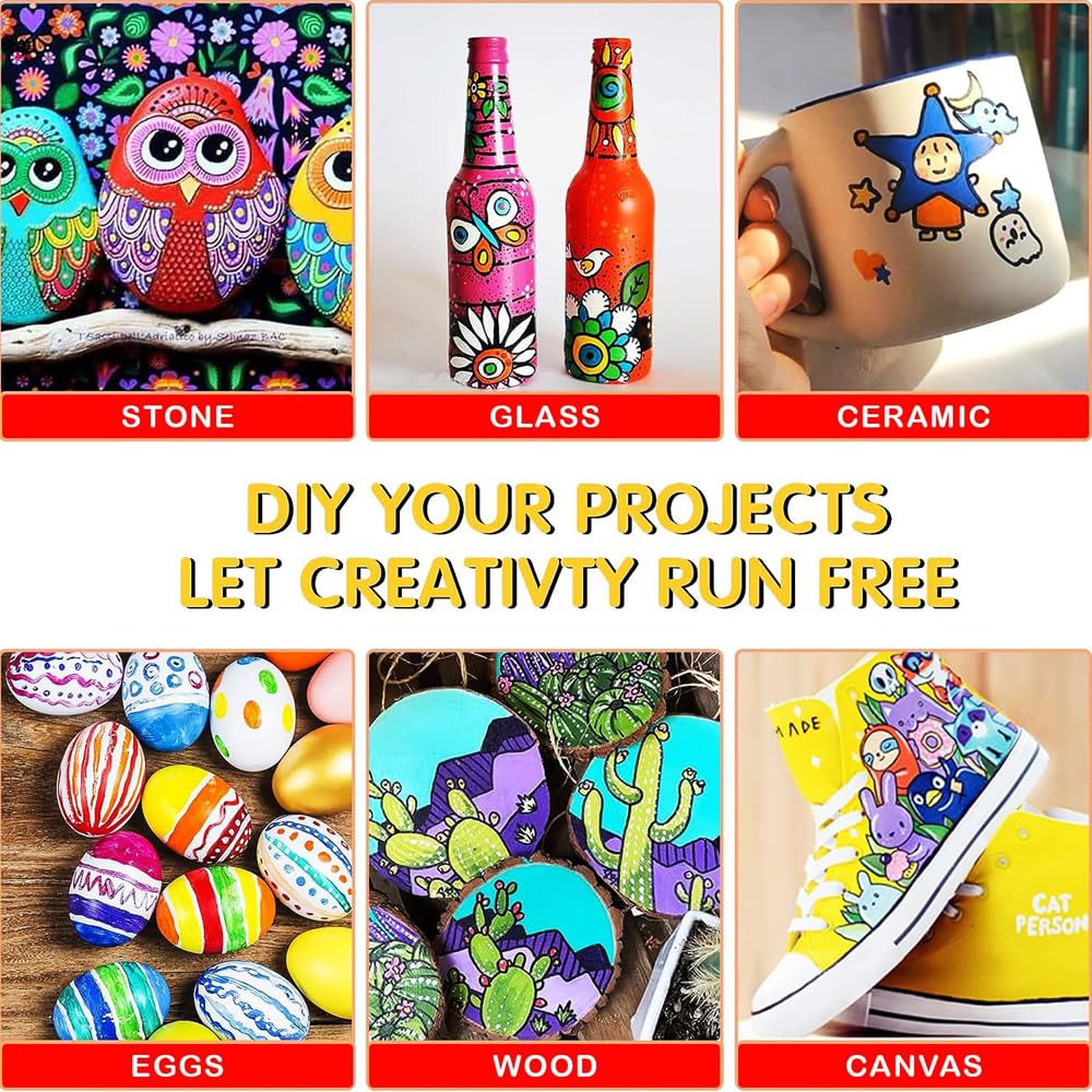 ماژیک نقاشی اکریلیک 12 رنگ استوانه