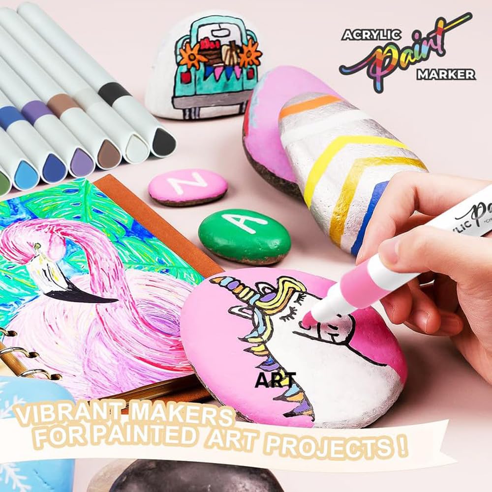 ماژیک نقاشی اکریلیک 12 رنگ استوانه